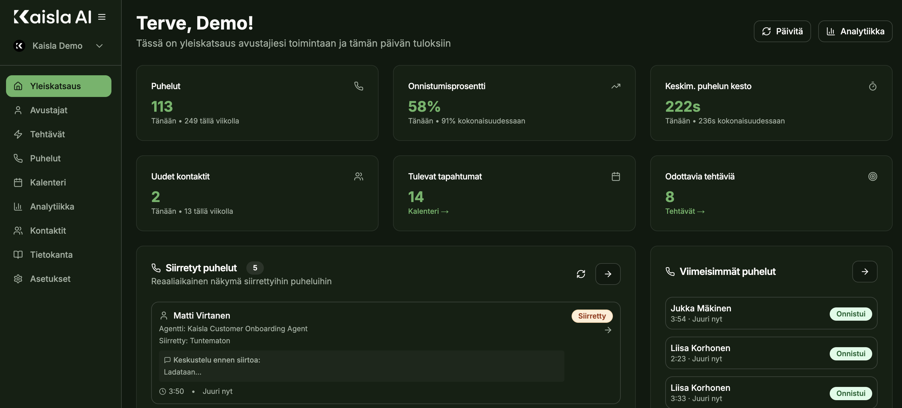 Kaisla Dashboard